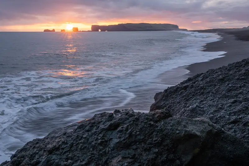 Reynisfjara sunset - Iceland Photo Tour